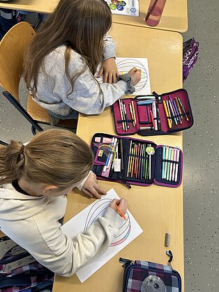 Kinder von oben beim Vorlesetag